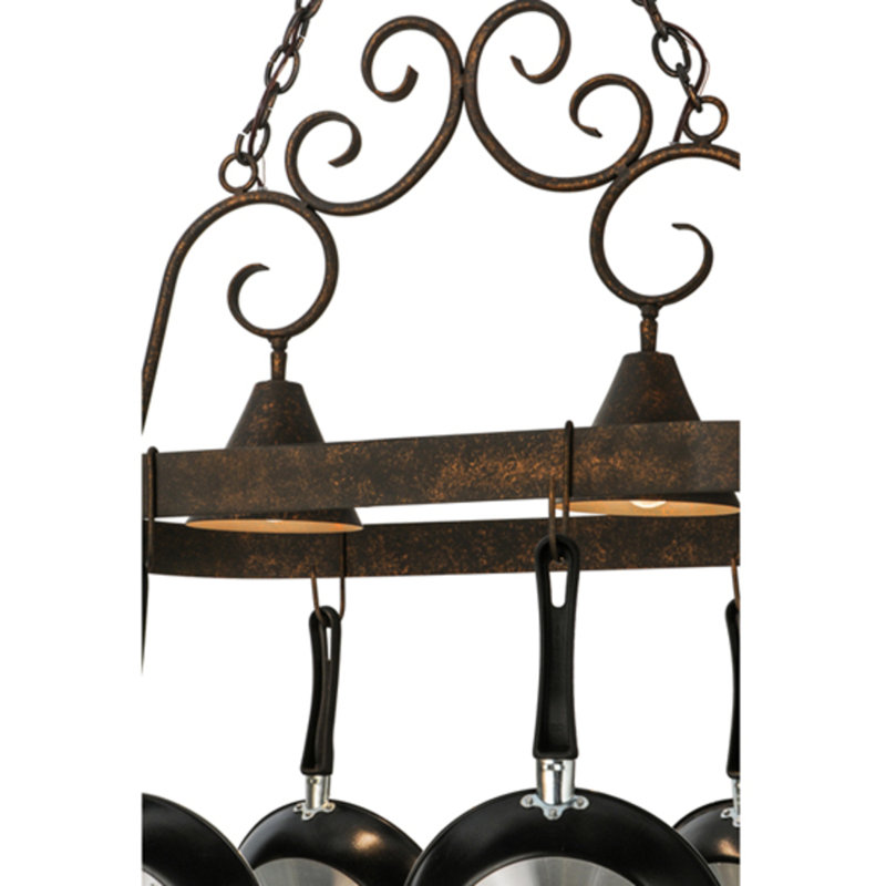 Elana Steel Handcrafted Oval Hanging Pot Rack