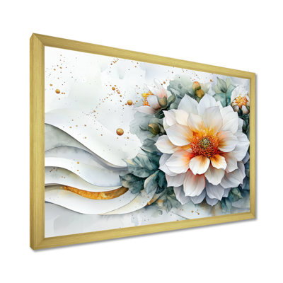 Modern Dahlia Spring Muse III - Dahlia, art mural encadré