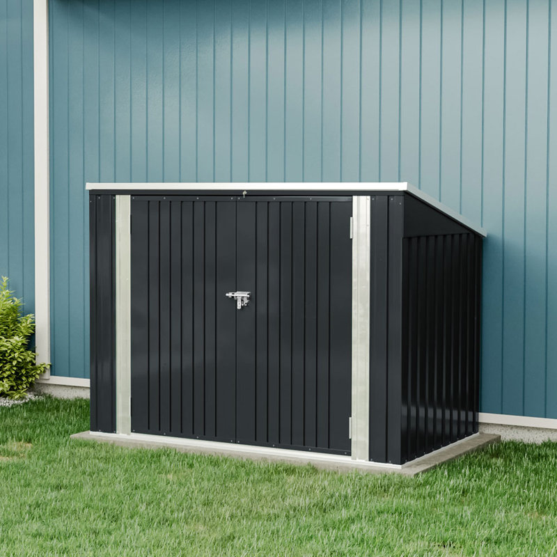 Berik 6 ft. W x 4 ft. D Zinc Steel Garbage Shed