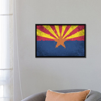 Drapeau d’arizona, grunge peint, impression sur toile