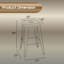 Ensemble de 4 tabourets de bar en métal sans dossier, hauteur comptoir 61 cm (24 po), pour îlot de cuisine, style industriel avec pieds amovibles, résistants à l'eau et à la rouille.-313783251