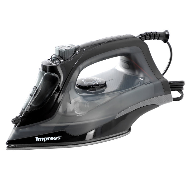 HomeStyle Entertaining Mid-Sized Spray Steam and Dry Iron with Nonstick Soleplate, Black