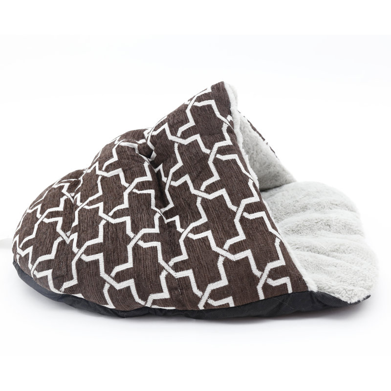 Wendy Geometric Nest Pet Bed, Chocolate