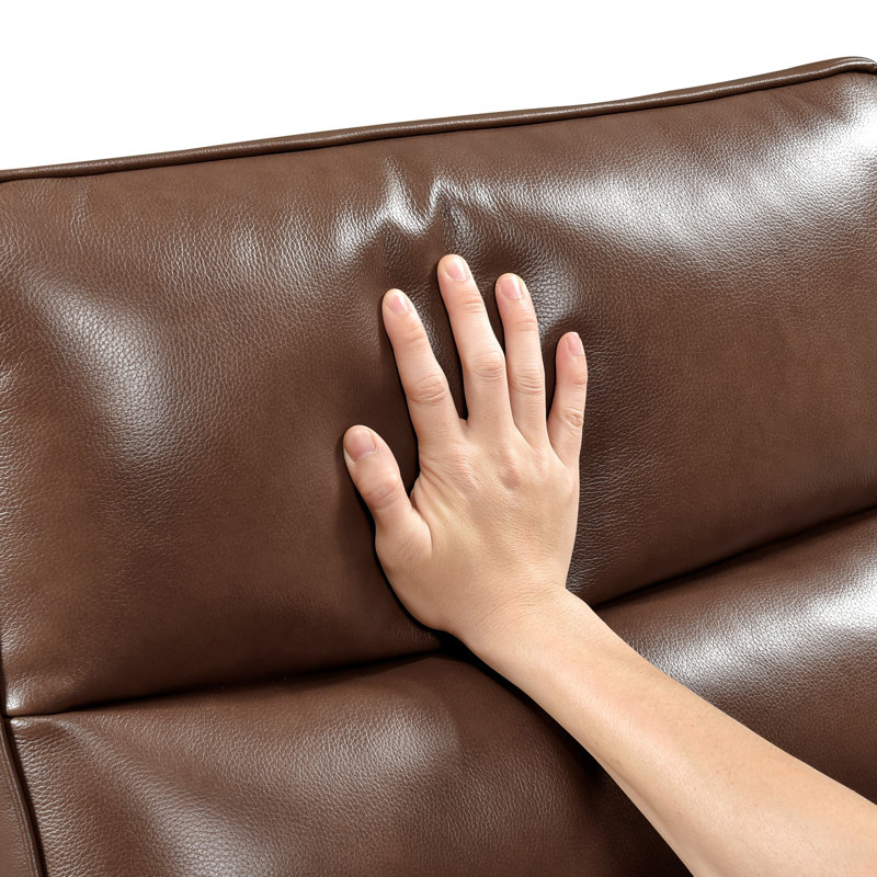 Fauteuil inclinable 1pc avec mouvement pivotant, Brun