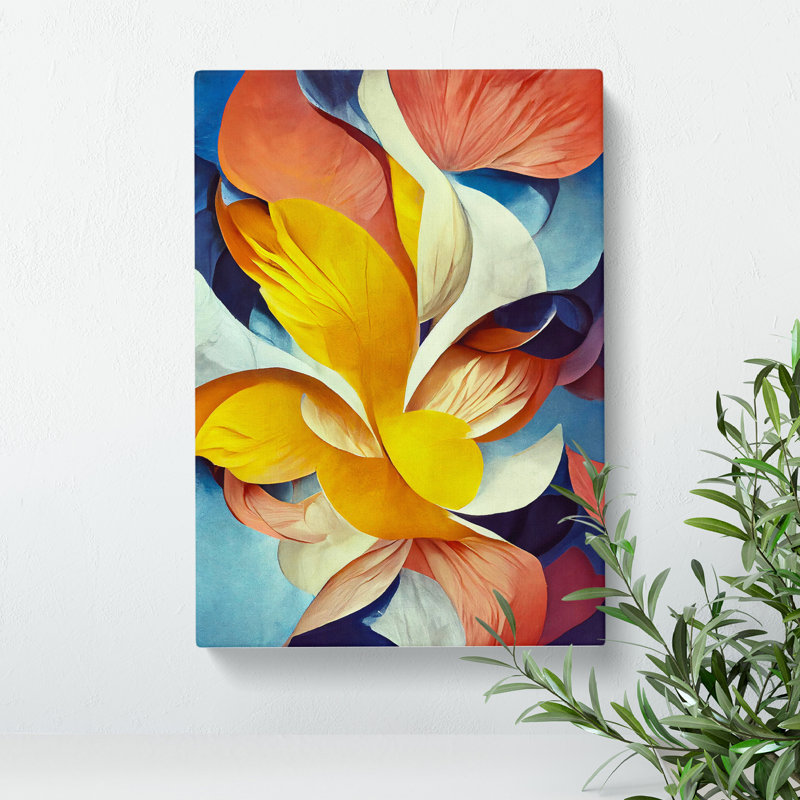 Modern Abstract Floral No.4 - Wrapped Canvas, 76cm H x 50cm W x 3cm D