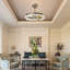 Ventilateur de plafond moderne de 23,6 po avec lustre de luxe sans lame à DEL intégré pour le salon et la salle à manger de la chambre principale