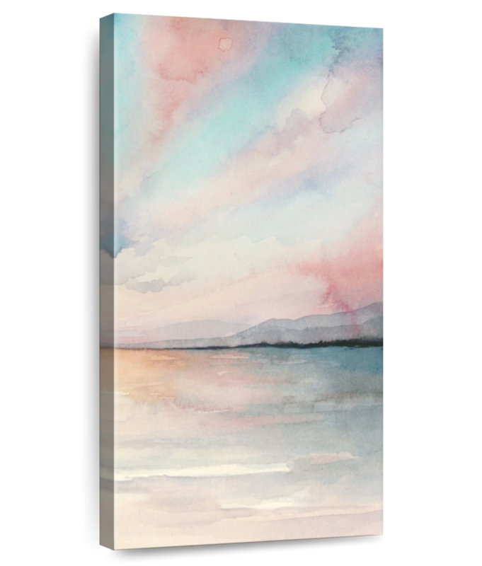 Triomphe du coucher de mer III, H 30 po x l 15 po