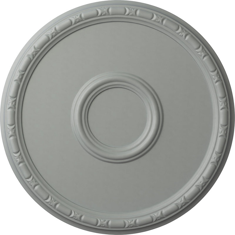 Endurathane Odessa Bead & Barrel Ceiling Medallion, 19 3/4"OD x 1 3/8"P (Fits Canopies up to 5"), Factory Primed