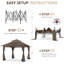 MASTERCANOPY 13 ft. L 13 ft. D Steel Gazebo-61086845