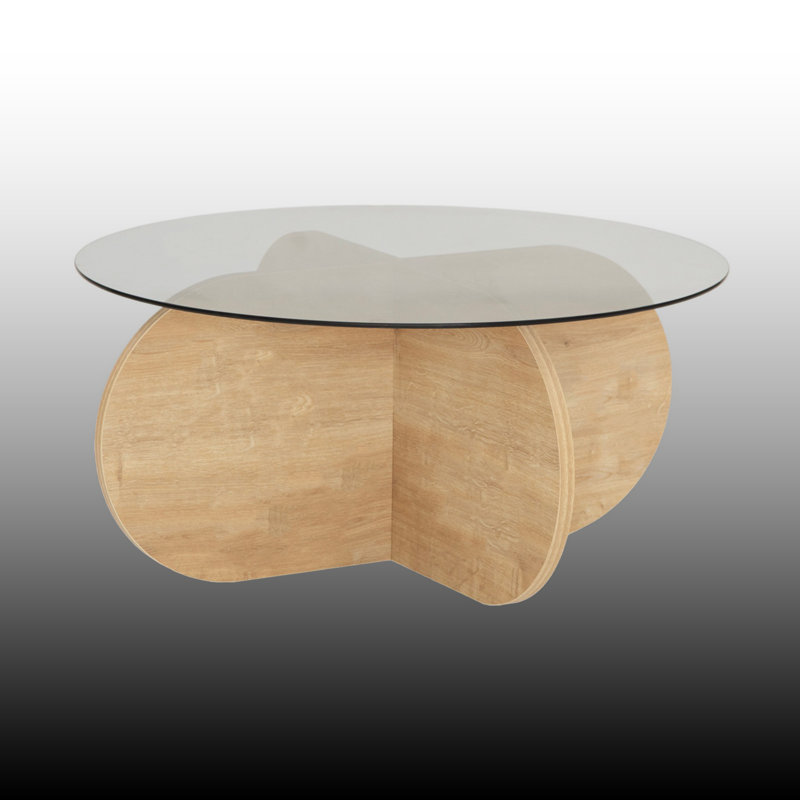 Table basse Novelty Base, Chêne / fumée