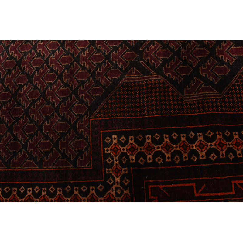 Tapis bourgogne foncé Teimani 2 pi 11 po x 5 pi 3 po