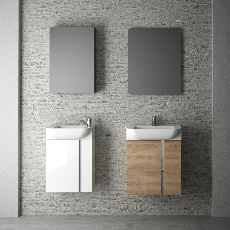 Camilia 21.7'' W Single Vanity, Natural Oak