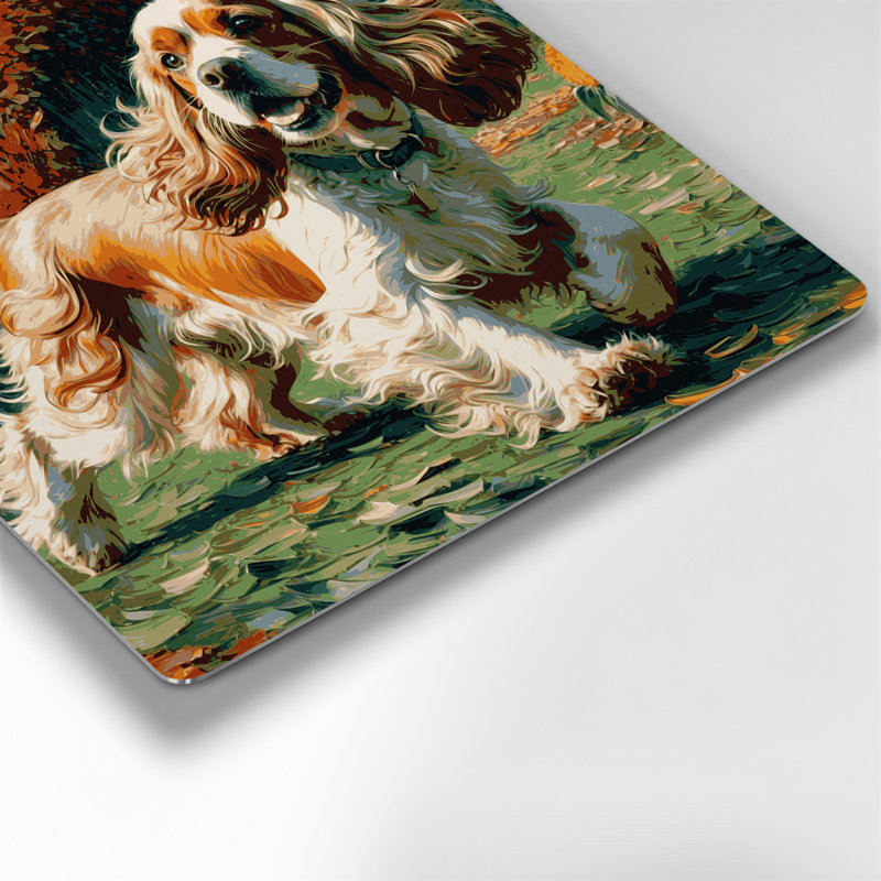 Dogs Cocker Spaniel Brown Metal Wall Art, 12" H x 12" W