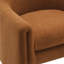 Esly Upholstered Modern Curved Rusted Orange Boucle Barrel Accent Chair-807109100