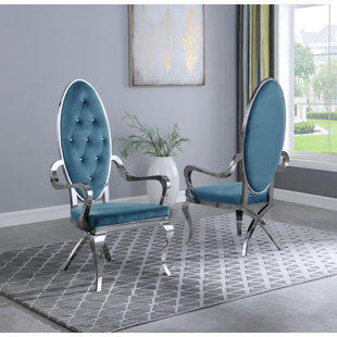 Tufted Velvet Upholstered Armchair (Set of 2)