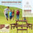 6-Person Circular Outdoor Wooden Picnic Table With 3 Integrated Benches-2001889515