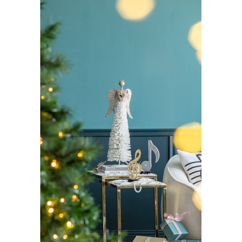 6.5X6.5X23" Angel Table Decor., 22.8" H x 6.7" W x 6.7" D