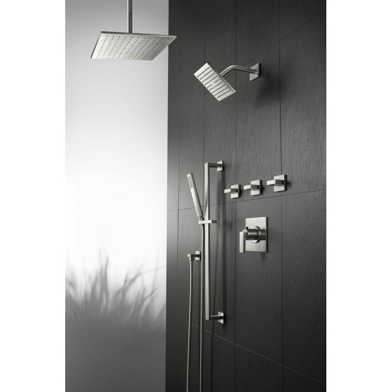 6" Ultra Thin Square Showerhead 2.0 GPM, Polished Nickel, 2.0 GPM