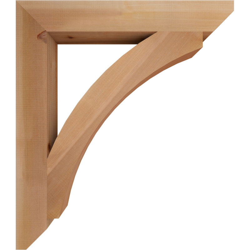 Wood Bracket/Corbel, Western Red Cedar, 32"H x 3.5"W x 28"D