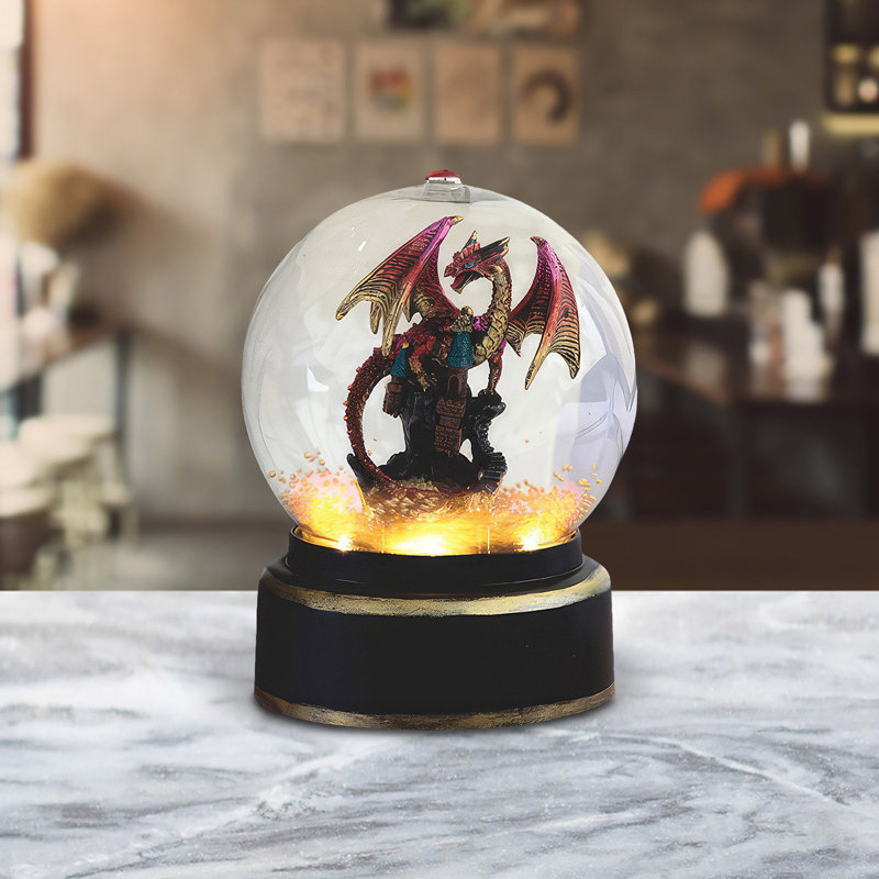 7.5"H Dragon in Air Powered Snow Globe
