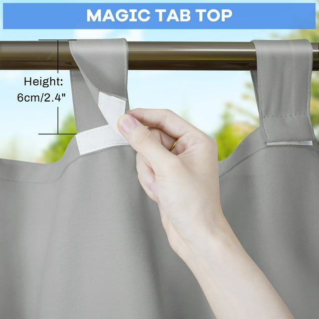 Blackout Curtain Single Panel, Gray