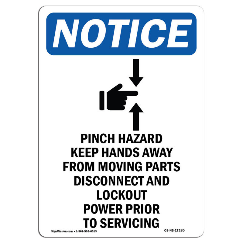Pinch Hazard Keep avec symbole