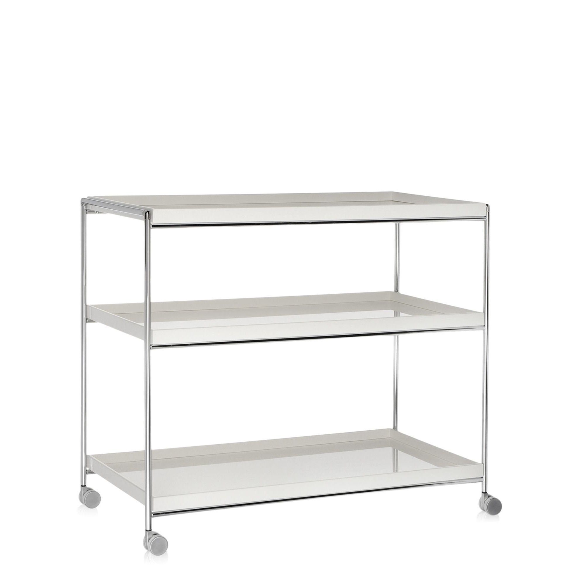 Trays Kitchen Cart, White
