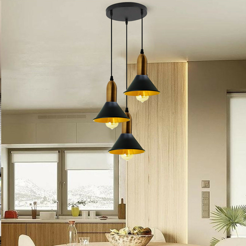 Garber 3 - Light Cluster Pendant, Black