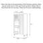 Vitrine 29,92 "en bois massif brun standard