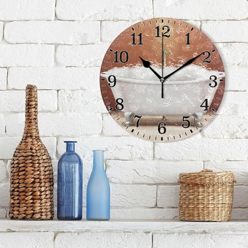 Horloge murale pour salle de bain JUNZAN