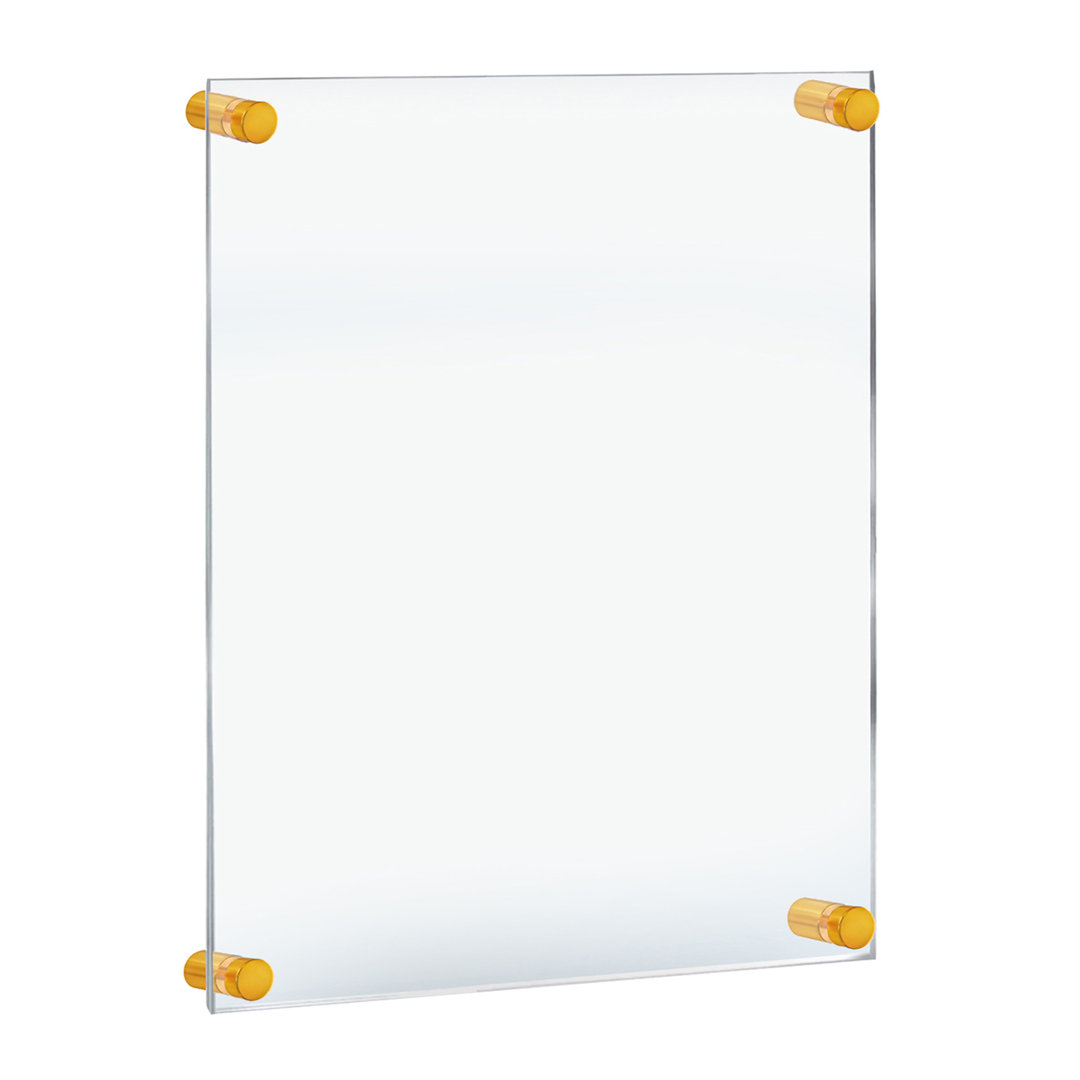 Floating Acrylic Wall Frame with Gold Stand Off