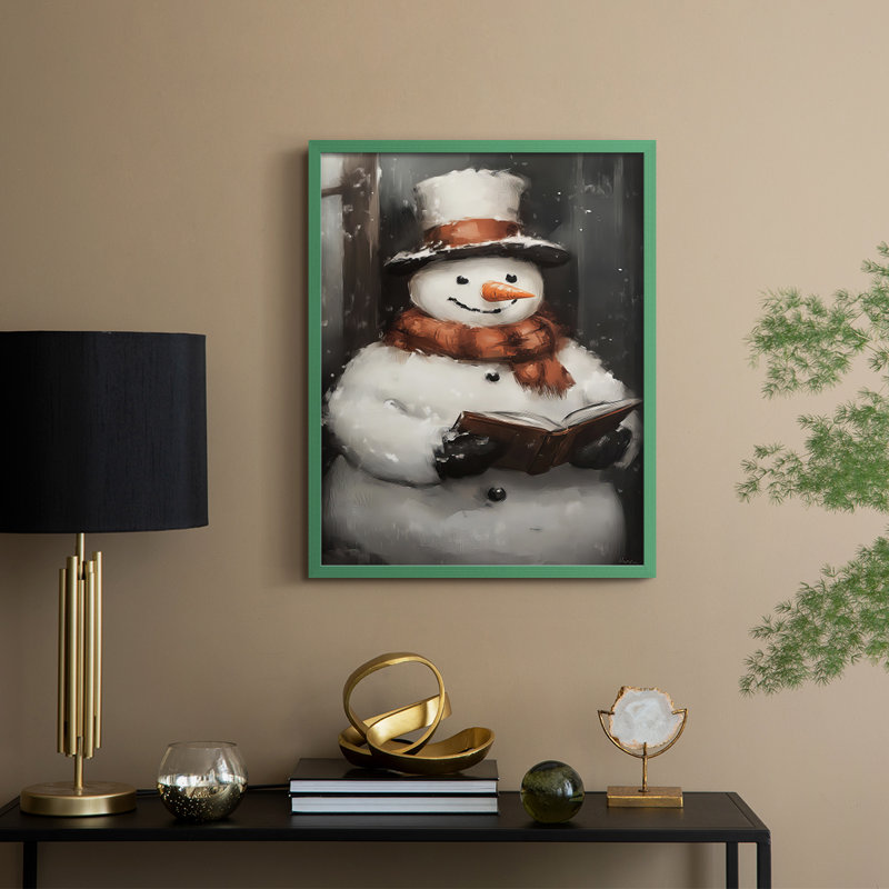 Art des Fêtes de Noël - série 2 - CXLI, reproduction encadrée - bois massif, H 21 po x l 17 po, Vert