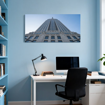 Scenic & Cityscapes Skyscraper Tower Blue Sky Urban Architecture Art Print