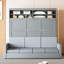 Grand lit gris avec lit confortable - Polyvalent et peu encombrant-975873805