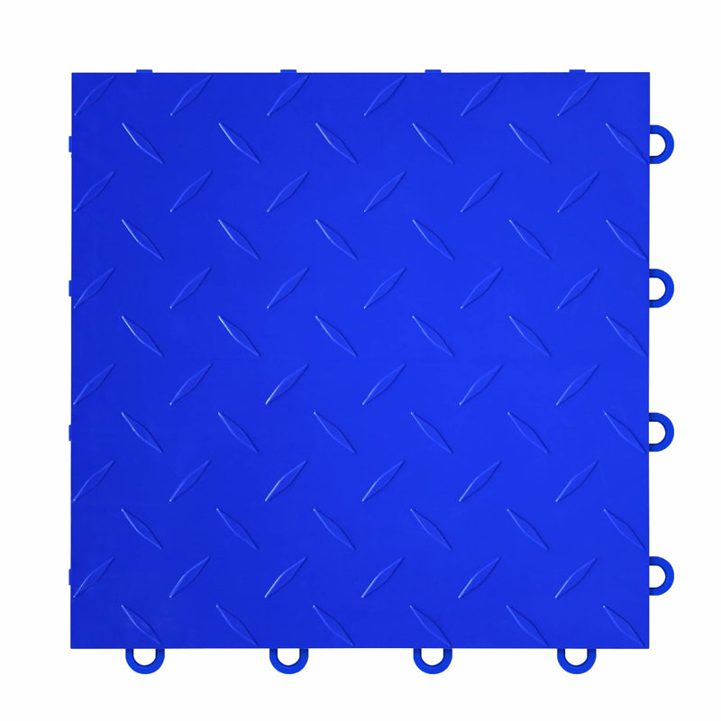 Carreau de plancher de garage 12 po x 12 po, Bleu Shelby