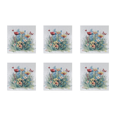 Paquet de 20 serviettes de table à 3 épaisseurs Spring Blooms - ensemble de 6