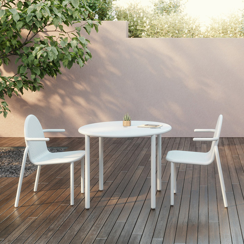 Table basse Juna, ronde, Blanc