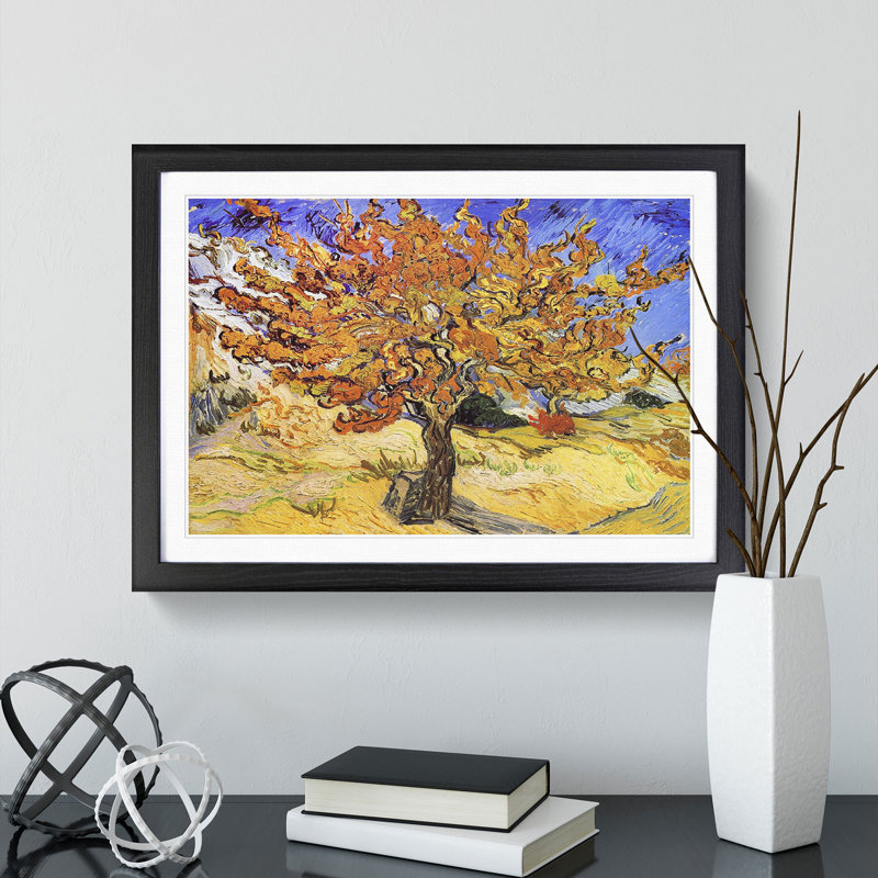 Mulberry Tree by Vincent Van Gogh - Picture Frame Painting, Black Framed, 27cm H x 36cm W x 2cm D