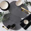 Steel Grey 44 x 29cm Oval Weave Placemats Set of 4