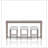 Frosted Glass Console Table With 3 Stools