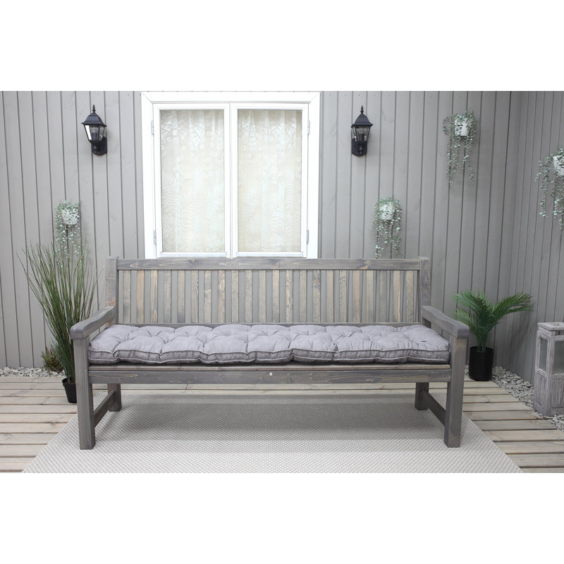 Ayomi Solid Wood Pine Outdoor Bench, Grey