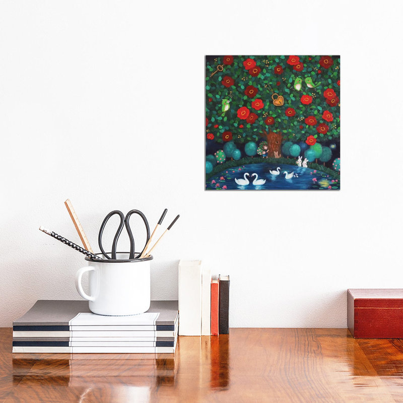 My Little Camellia Garden by Eury Kim - Gallery-Wrapped Canvas Giclée on Canvas, 30.48 cm H x 30.48 cm W, Wrapped Canvas