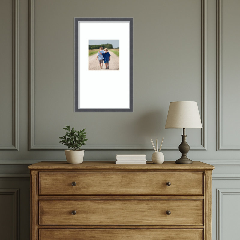Cadre photo Eva, 13 x 22 emmêlés à 8 x 8, Blanc éclatant lisse