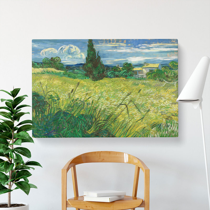 Green Field by Vincent Van Gogh - Wrapped Canvas, 40cm H x 60cm W x 3cm D