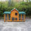 Cage à lapin très grande 82 pouces pour l'extérieur, facile à assembler et stable, avec plateau de nettoyage et toit imperméable pour petits et moyens
