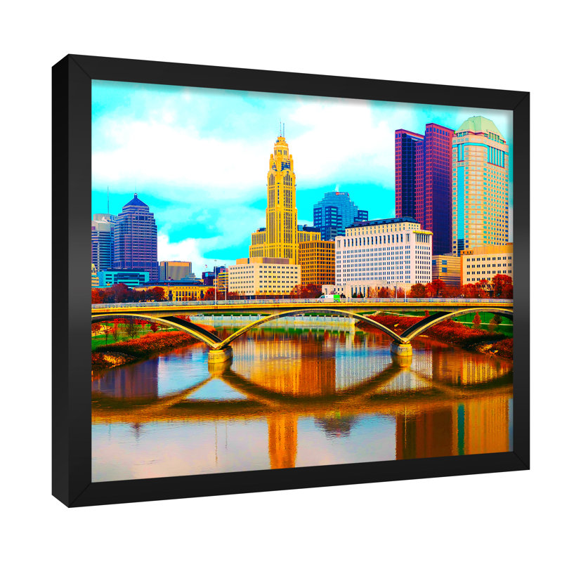 «Columbus Skyline, Columbus Ohio», reproduction de photo sur toile