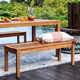 Summerton 4-Person Teak Outdoor Rectangular 59" Long Dining Set