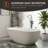 59" Freestanding Solid Surface Resin Stone Bathtub, Contemporary Design Stand Alone Tub With Pop-up Drain And Overflow, Cupc Certified, Matte White-120747183