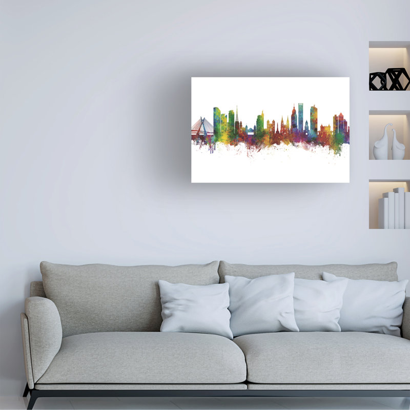 Art sur toile de Michael Tompsett, H 12 po x l 19 po x P 2 po