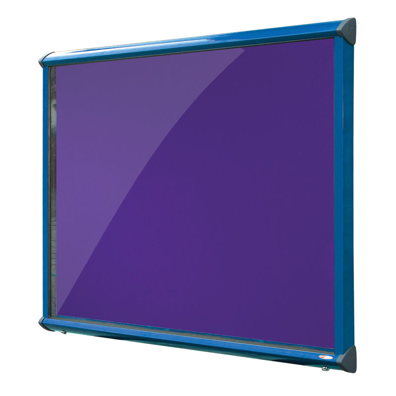 Exterior Wall Mounted Bulletin Board, Blue, Purple, 57cm H x 71.2cm W